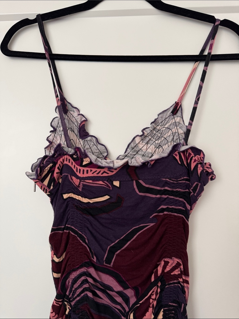 Byblos Purple Floral-Print Slip Dress with Pink and Cream Accents - Picture 6 of 13